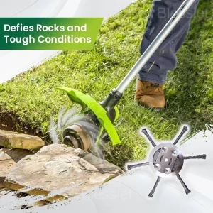6-Inch Steel Wire Brush Cutter Trimmer Head for Lawn Mowers