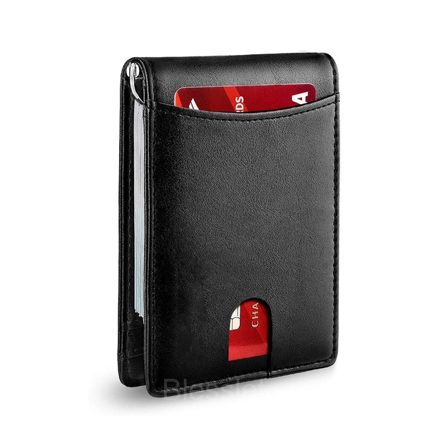 Men’s Slim RFID Blocking Wallet - Ultra-Thin, Large Capacity - 🔥Black