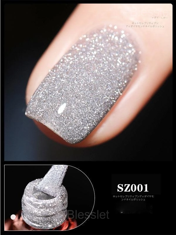 High-Density Glitter Gel Nail Polish - Long-Lasting & Vibrant