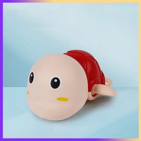 Wind-Up Baby Bath Toys Set – Safe Floating Turtles & Ducks - Turtle, Red