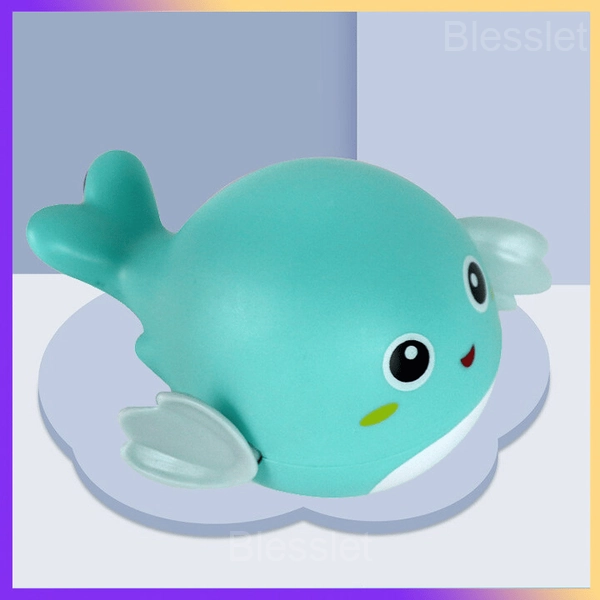 Wind-Up Baby Bath Toys Set – Safe Floating Turtles & Ducks - Dolphin, Green