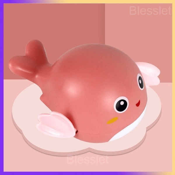Wind-Up Baby Bath Toys Set – Safe Floating Turtles & Ducks - Dolphin, Red