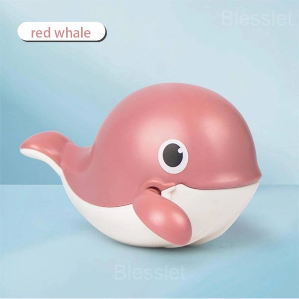 Wind-Up Baby Bath Toys Set – Safe Floating Turtles & Ducks - Whale, Red