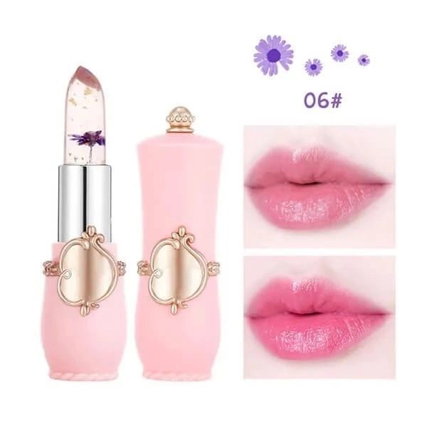 Crystal Jelly Flower Lipstick – Color Changing Temperature Balm - 06#purple