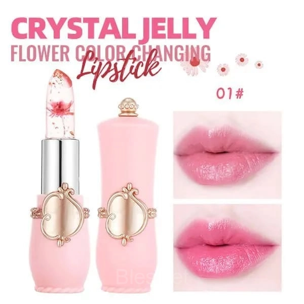 Crystal Jelly Flower Lipstick – Color Changing Temperature Balm