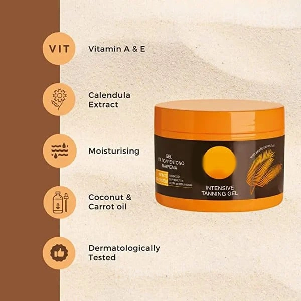 Luxury Intensive Tanning Gel – Fast Dark Tan & Skin Nourishing Formula - 🔥BUY 3 GET 2 FREE -(5 PCS)