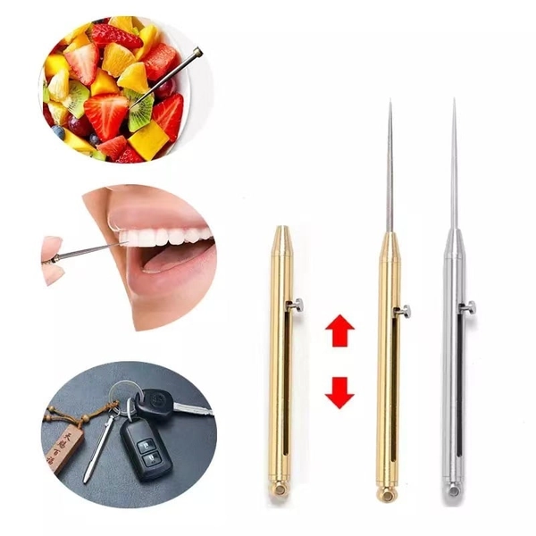 Retractable Titanium Toothpick - Durable, Portable & Multi-Use