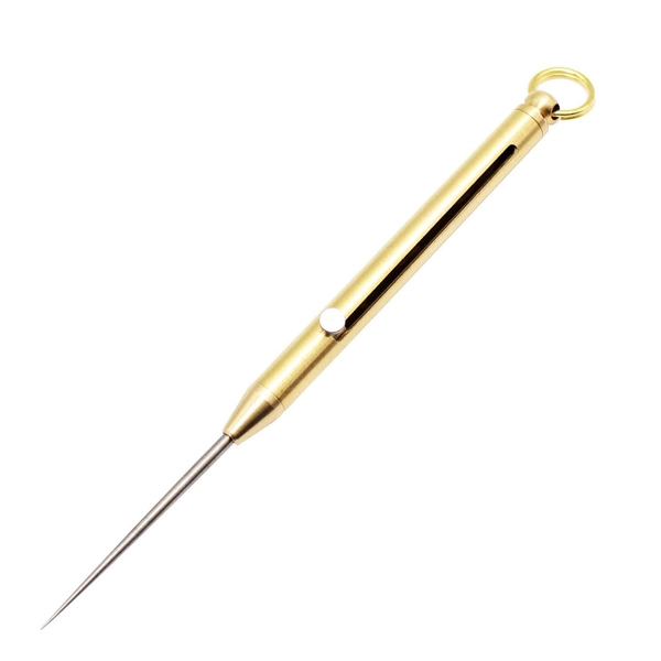 Retractable Titanium Toothpick - Durable, Portable & Multi-Use - Gold