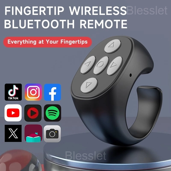 Fingertip Wireless Bluetooth Remote Control for Smartphones