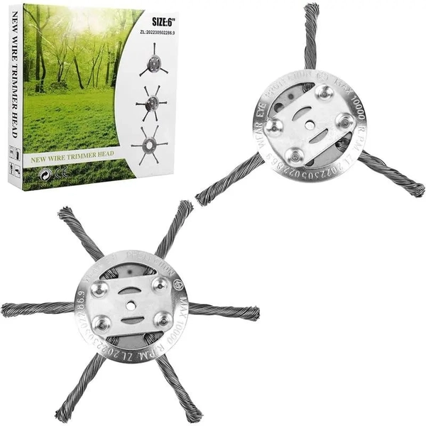 Universal Steel Wire Trimmer Head for Weed Brush Cutting & Lawn Care