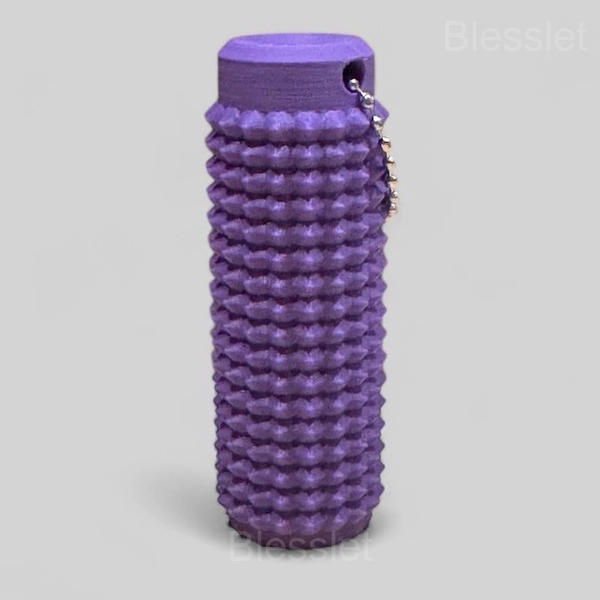 Portable Spiky Fidget Keychain – Colorful Sensory Stress Relief Tool - Purple