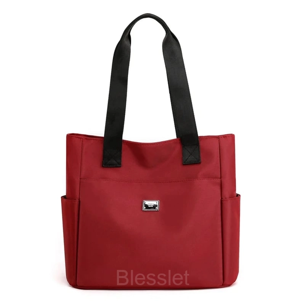 Water-Repellent Multi-Pocket Nylon Shoulder Bag with Large Capacity - 🔥Wine red