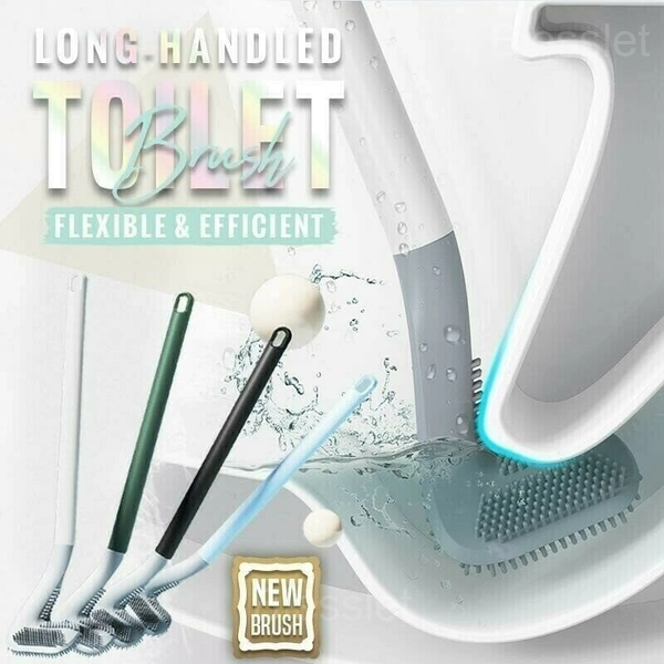 Golf Brush Head Toilet Brush with Wall-Mounted Long Handle