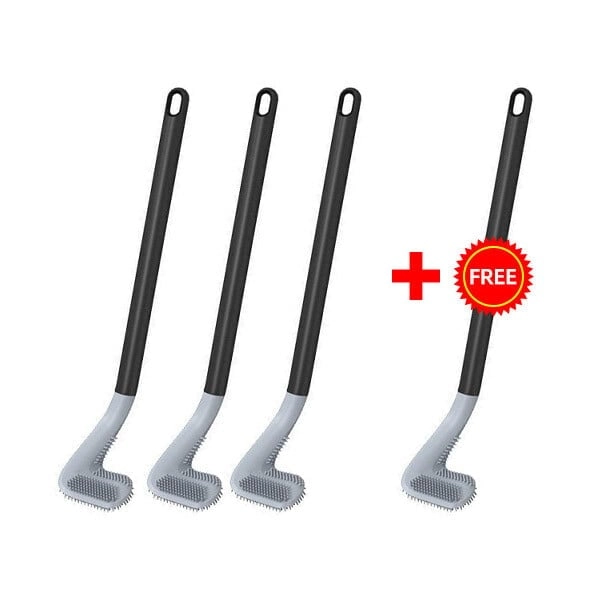 Golf Brush Head Toilet Brush with Wall-Mounted Long Handle - Black, Only A Brush