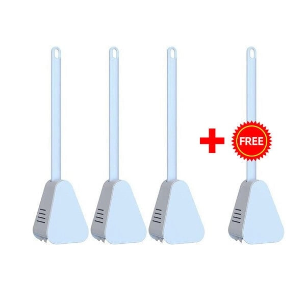 Golf Brush Head Toilet Brush with Wall-Mounted Long Handle - Blue, Brush & Box