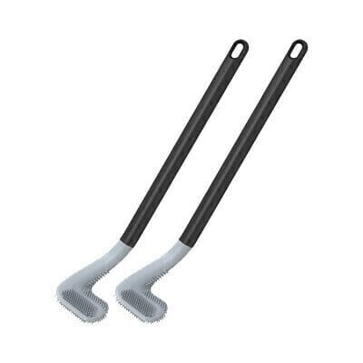 Golf Brush Head Toilet Brush with Wall-Mounted Long Handle - Black, Only A Brush