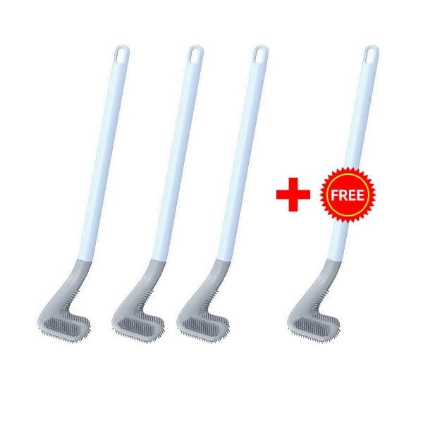 Golf Brush Head Toilet Brush with Wall-Mounted Long Handle - Blue, Only A Brush