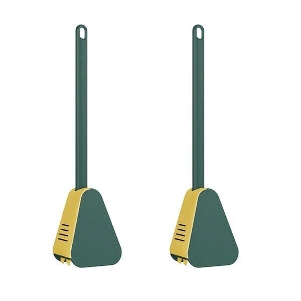 Golf Brush Head Toilet Brush with Wall-Mounted Long Handle - Green, Brush & Box