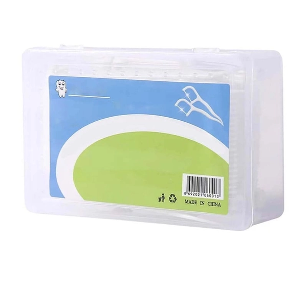 Portable Automatic Two-Way Dental Floss Dispenser with Toothpick - DENTAL FLOSS (50 FLOSS)