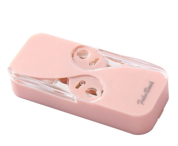Portable Automatic Two-Way Dental Floss Dispenser with Toothpick - PINK