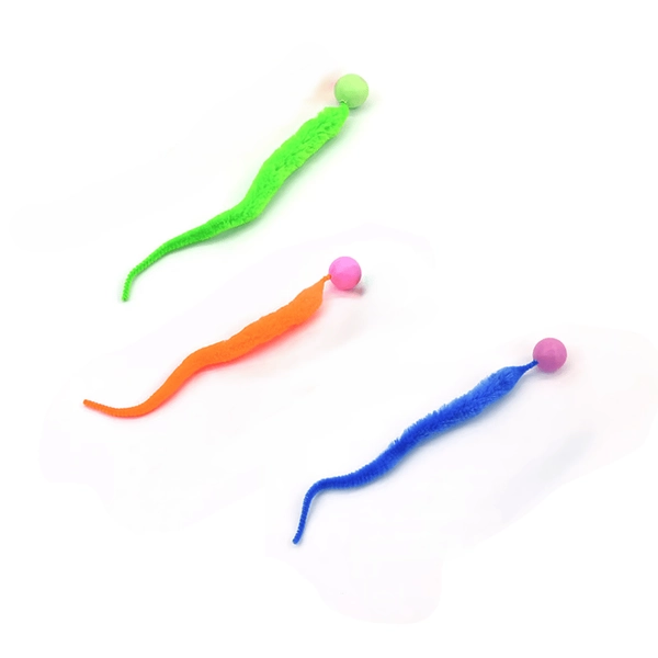 Interactive Jiggle Ball Cat Toy – Plush Wiggly Exercise Ball - (green+orange+blue)*3pcs