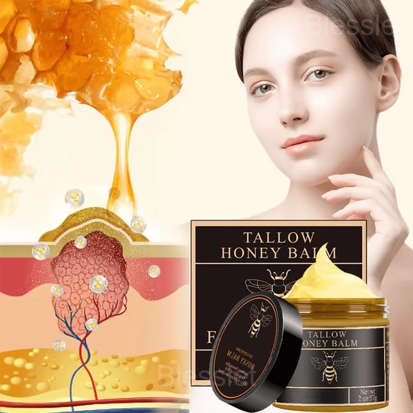 Beef Tallow Beeswax & Honey Face Moisturizer – Deep Hydration Cream