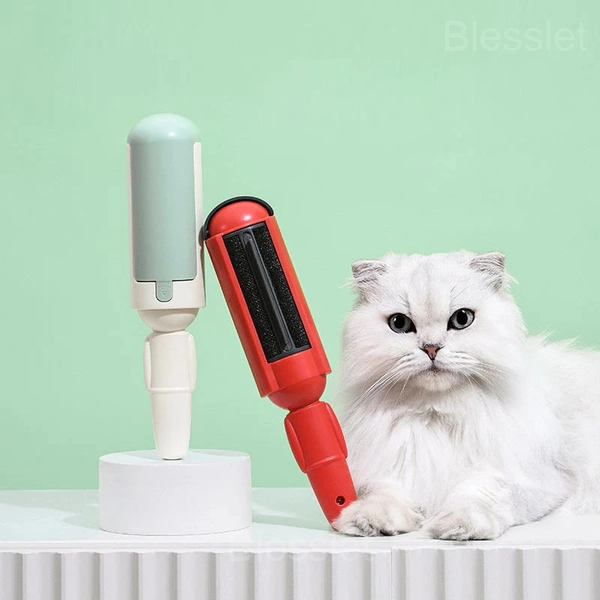 Reusable Pet Hair Remover Roller with Self-Cleaning Storage