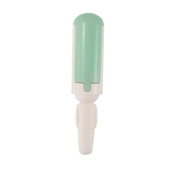 Reusable Pet Hair Remover Roller with Self-Cleaning Storage - Green