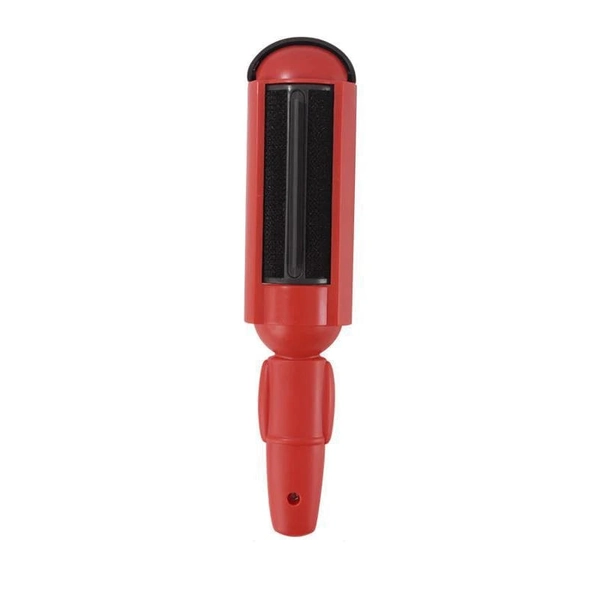 Reusable Pet Hair Remover Roller with Self-Cleaning Storage - Red