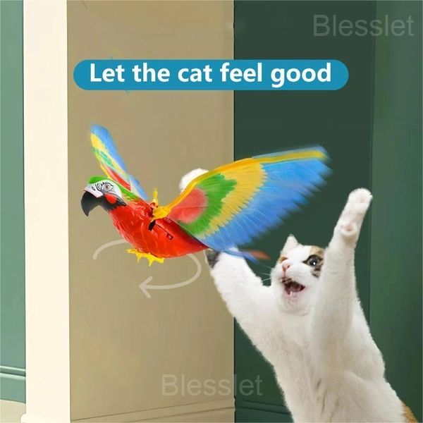 Interactive Automatic Flying Bird Cat Toy for Indoor Cats - 🦜Parrot