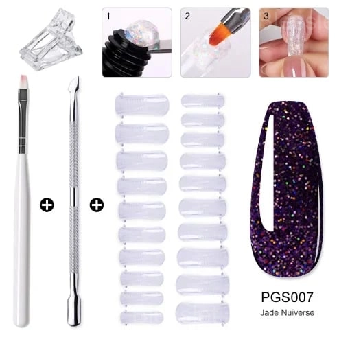 DIY Nail Kit - Long-Lasting, Lightweight & Odorless Gel Nails - Jade Universe
