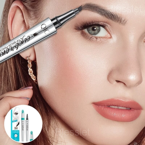 3D Waterproof Microblading Eyebrow Pen with 4-Pronged Tip