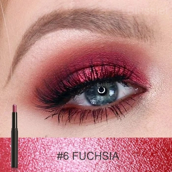 Long-Lasting Glitter Eye Shadow Pen with Intense Pigment - #6 Fuchsia