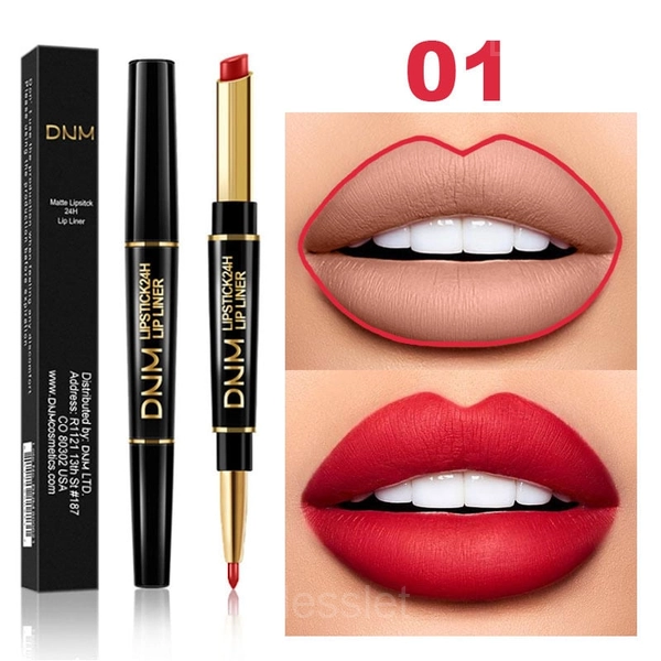 2-in-1 Waterproof Lipstick & Lip Liner Long-Lasting Set - 🔥#01 Sexy Red
