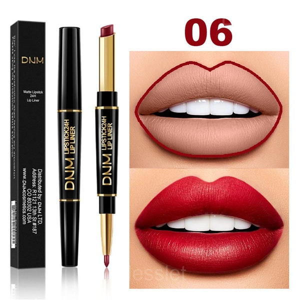 2-in-1 Waterproof Lipstick & Lip Liner Long-Lasting Set - 🔥#06 Christmas Red