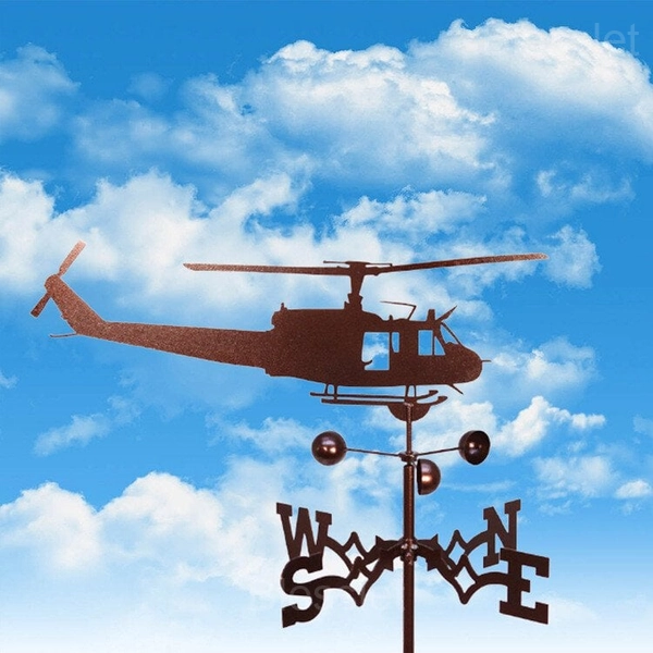 Durable Handmade Iron Weathervane – Stylish Outdoor Wind Indicator - 🔥HELICOPTER