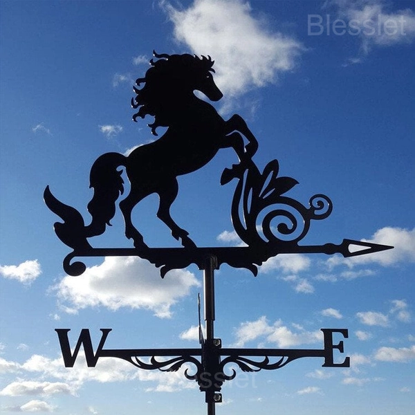 Durable Handmade Iron Weathervane – Stylish Outdoor Wind Indicator - HORSE