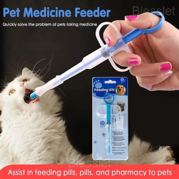 Pet Medicine Feeder with Soft Silicone Tip – Pill & Liquid Dispenser