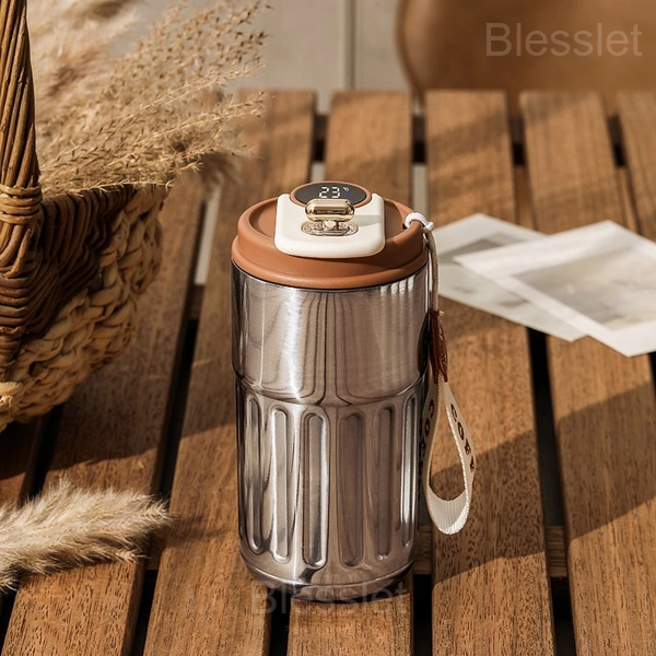 Portable Coffee Thermos Mug with Real-Time Temperature Display - Coffee ②