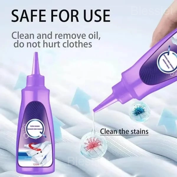 Active Enzyme Laundry Stain Remover for Clothes & Fabrics – 120ml