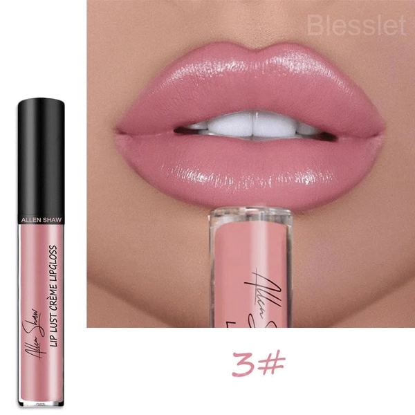 12-Color Creamy Metallic Lip Gloss – Lightweight & Moisturizing Shine - 3#