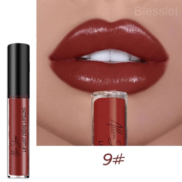 12-Color Creamy Metallic Lip Gloss – Lightweight & Moisturizing Shine - 9#