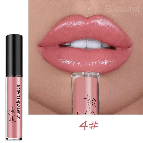 12-Color Creamy Metallic Lip Gloss – Lightweight & Moisturizing Shine - 4#