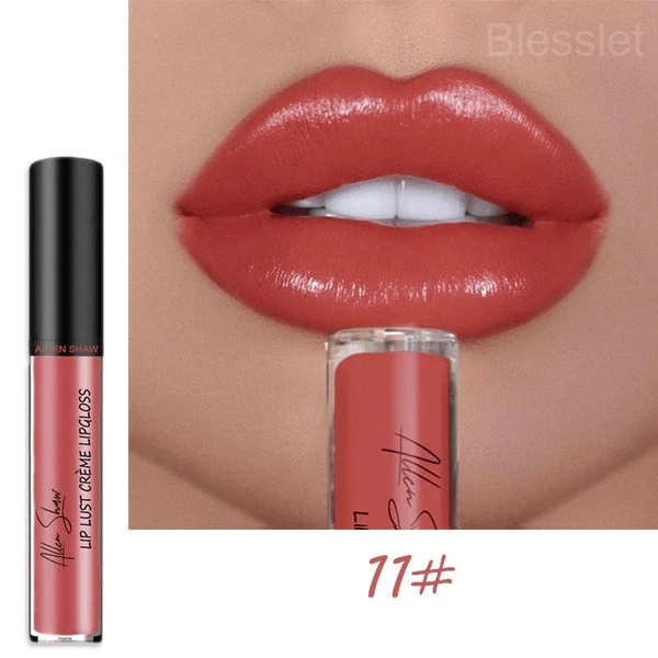 12-Color Creamy Metallic Lip Gloss – Lightweight & Moisturizing Shine - 11#