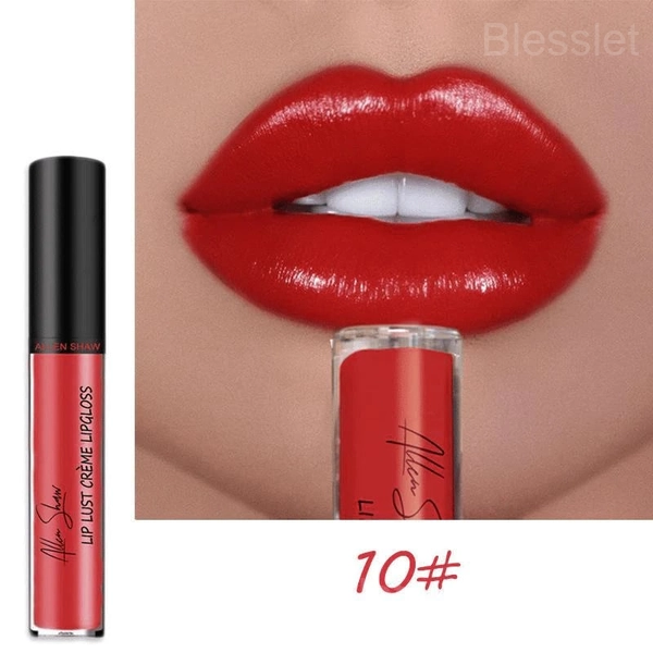 12-Color Creamy Metallic Lip Gloss – Lightweight & Moisturizing Shine - 10#