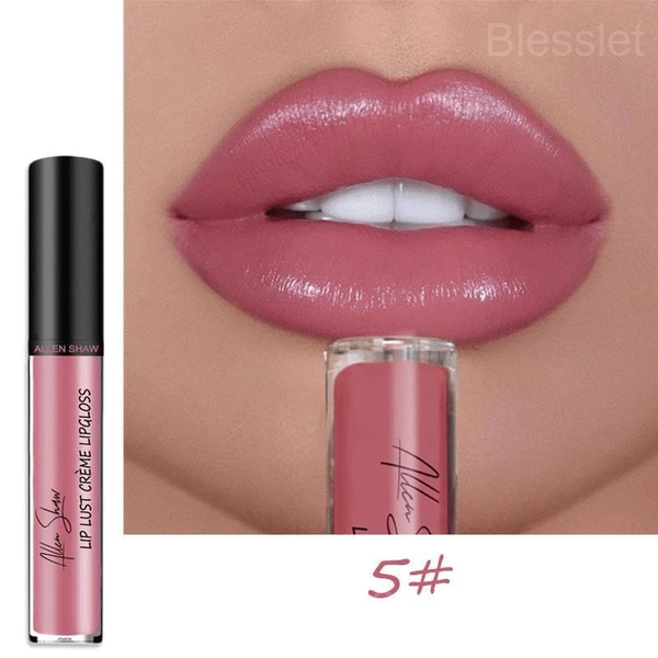 12-Color Creamy Metallic Lip Gloss – Lightweight & Moisturizing Shine - 5#