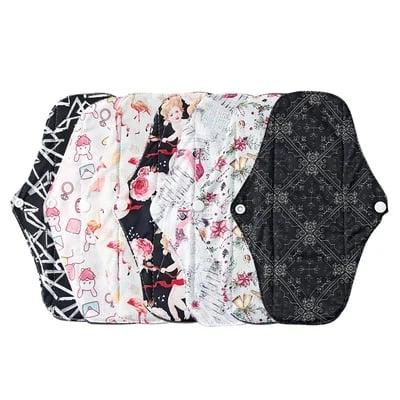 Reusable Bamboo Charcoal Sanitary Pads – Eco-Friendly & Ultra Absorbent (7PCS)