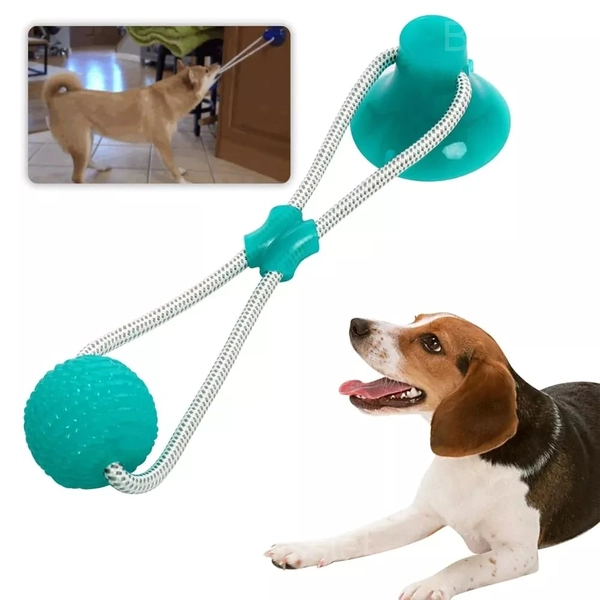 Multifunctional Dog Molar Bite Toy for Teeth Cleaning & Play - Green