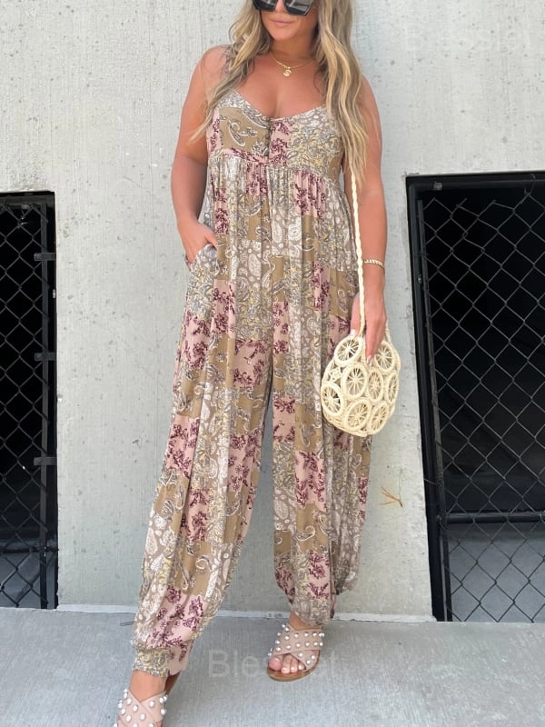 2023 Boho Balloon Pant Jumpsuit - Stylish & Comfortable Fit