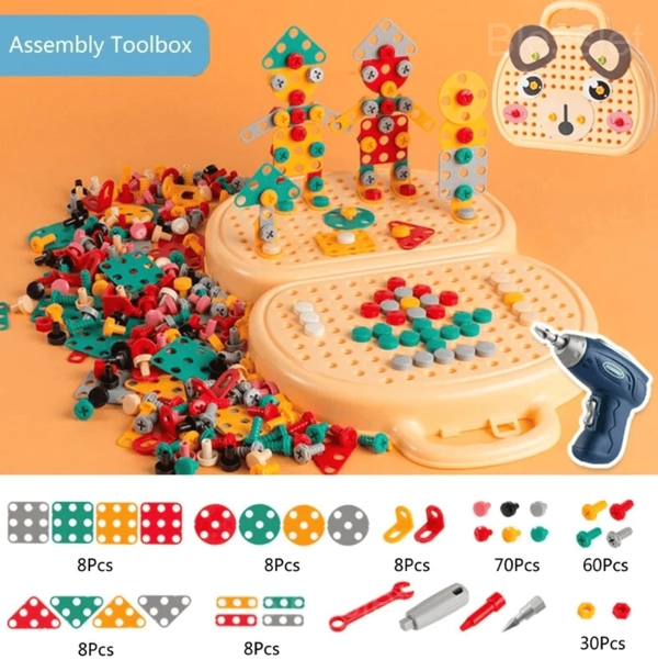 Thrsday™ Creative DIY Tool Box for Kids - Educational Toy Set - Yellow Dog